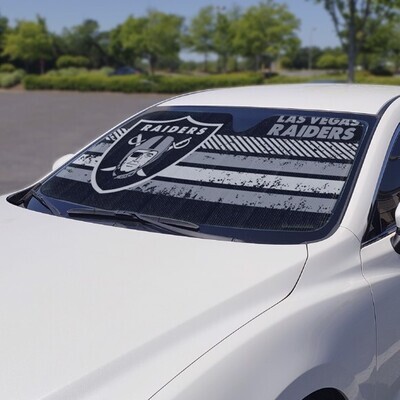 Auto Sun Shades - NFL Los Vagas Raiders for Front Window.