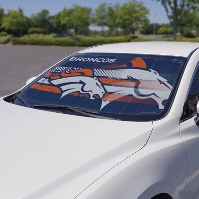 Auto Sun Shades - NFL Denver Broncos for Front Window.