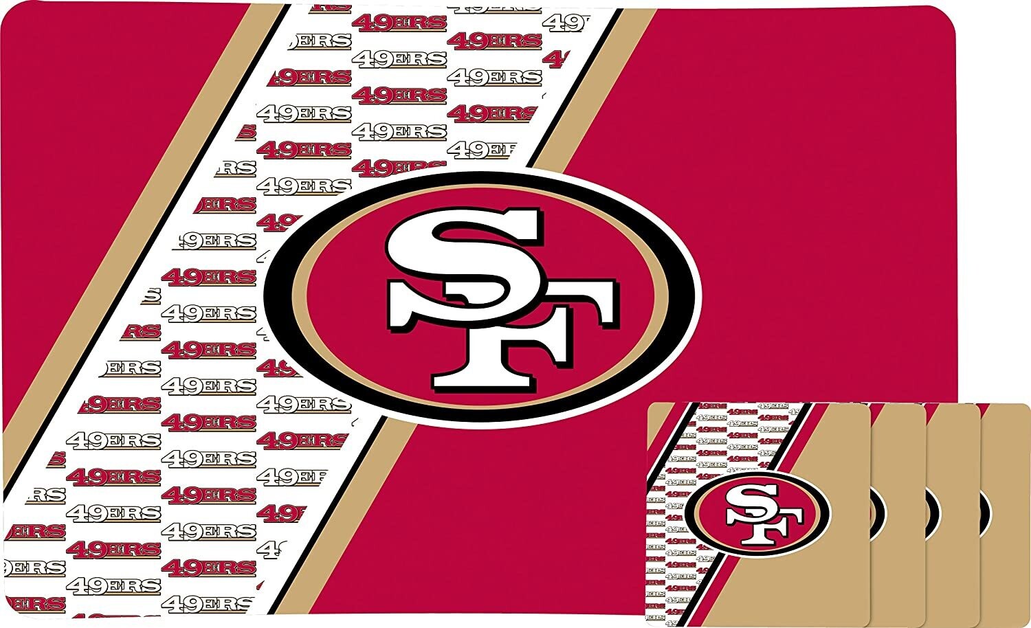 Placemat & Coaster Set - NFL San Francisco 49ers