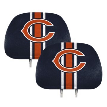 Set of 2-side Printed Head Rest Cover - NFL Chicago Bears