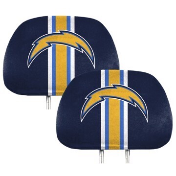 Set of 2-side Printed Head Rest Cover - NFL Los Angeles Chargers