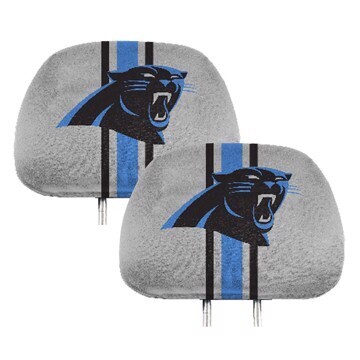 Set of 2-side Printed Head Rest Cover - NFL Corolina Panthers