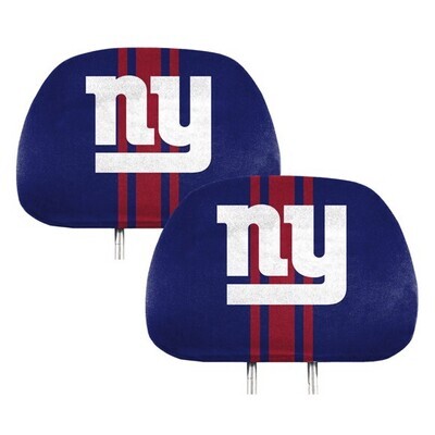 Set of 2-side Printed Head Rest Cover - NFL New York Giants