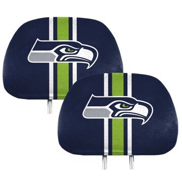 Set of 2-side Printed Head Rest Cover - NFL Seattle Seahawks