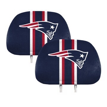 Set of 2-side Printed Head Rest Cover - NFL New England Patriots