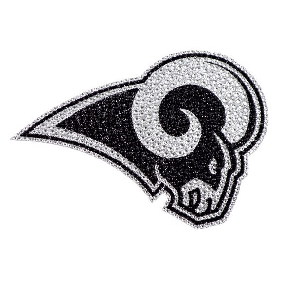 Bling Emblem Adhesive Decal w/ Silver Rhinestone - NFL Los Angeles Rams