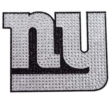 Bling Emblem Adhesive Decal w/ Silver Rhinestone - NFL New York Giants