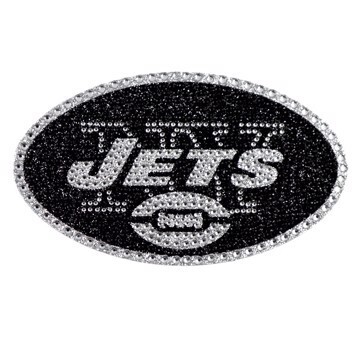 Bling Emblem Adhesive Decal w/ Silver Rhinestone - NFL New York Jets