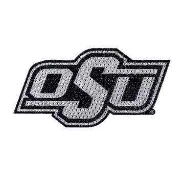 Bling Emblem Adhesive Decal with Silver Rhinestone - NCAA Oklahoma StateU
