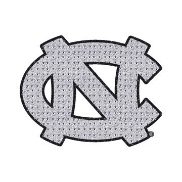 Bling Emblem Adhesive Decal with Silver Rhinestone - NCAA North Carolina
