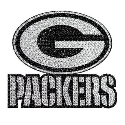 Bling Emblem Adhesive Decal w/ Silver Rhinestone - NFL Green Bay Packers