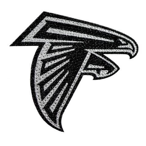 Bling Emblem Adhesive Decal with Silver Rhinestone - NFL Atlanta Falcons