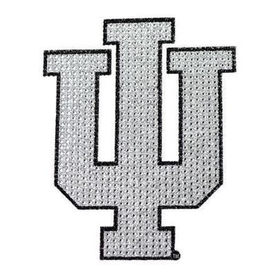 Bling Emblem Adhesive Decal with Silver Rhinestone - NCAA Indiana Hoosiers