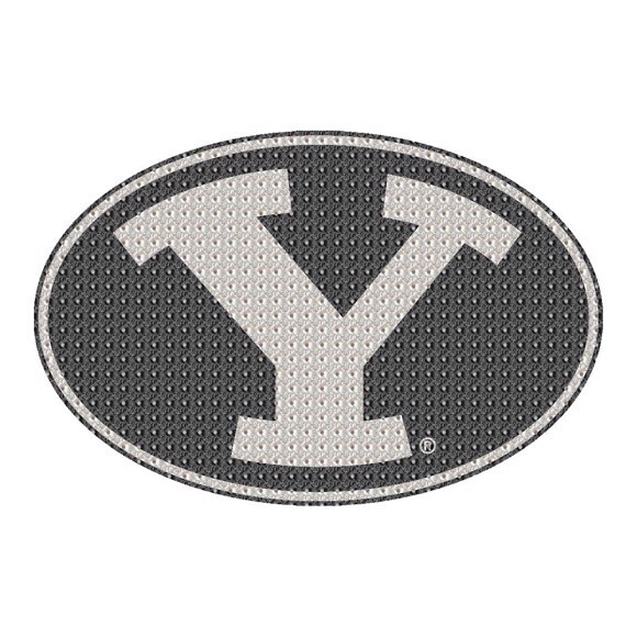 Bling Emblem Adhesive Decal with Silver Rhinestone - NCAA Brigham Young University