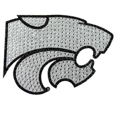 Bling Emblem Adhesive Decal w/ Silver Rhinestone - NCAA Kansas State Wildcart