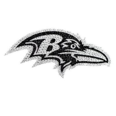 Bling Emblem Adhesive Decal with Silver Rhinestone  - NFL Baltimore Ravens