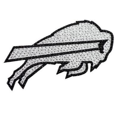 Bling Emblem Adhesive Decal with Silver Rhinestone - NFL Buffalo Bills