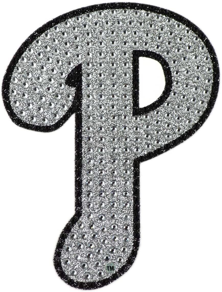 Bling Emblem Adhesive Decal with Silver Rhinestone  - MLB Philadelphia Phillies
