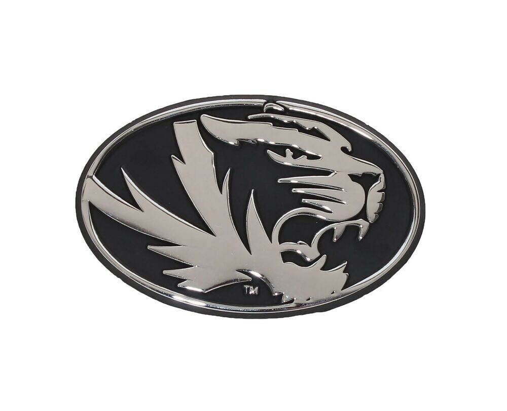 Bling Emblem Adhesive Decal with Silver Rhinestone - NCAA Missouri Tigers
