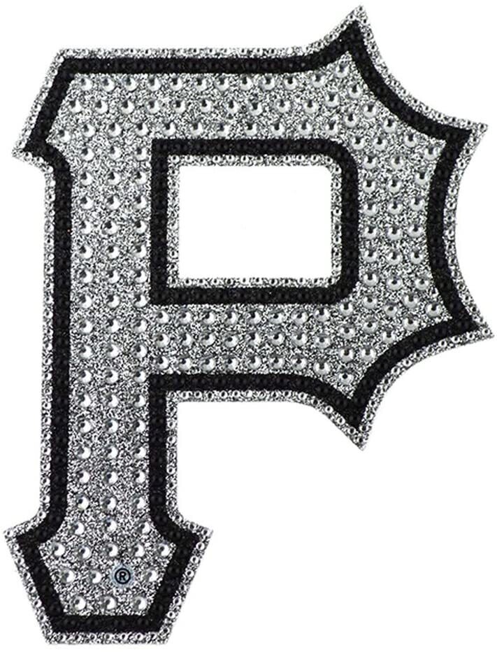 Bling Emblem Adhesive Decal with Silver Rhinestone - NCAA Pettsburgh Pirates