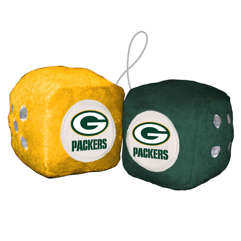 ​One Pair of Fuzzy Dices - NFL Green Bay Packers