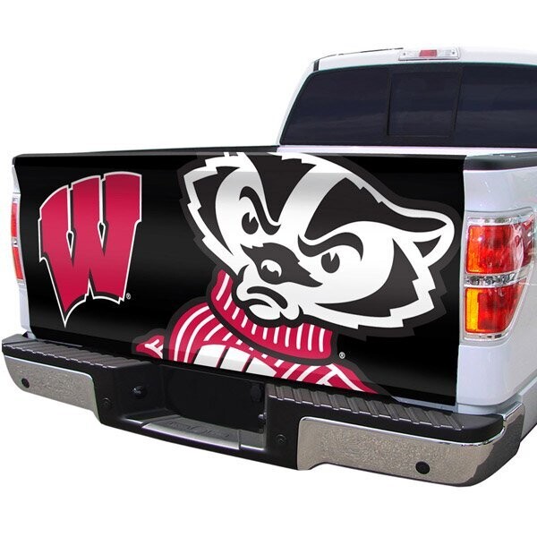 Color Auto Truck Tailgate Cover NCAA Wisconsin