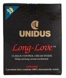 Long Love® Condom Unidus Black - 3 pcs Per Pack, Plain