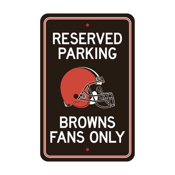 ​License Sports NFL Plastic Parking Signs Cleveland Browns