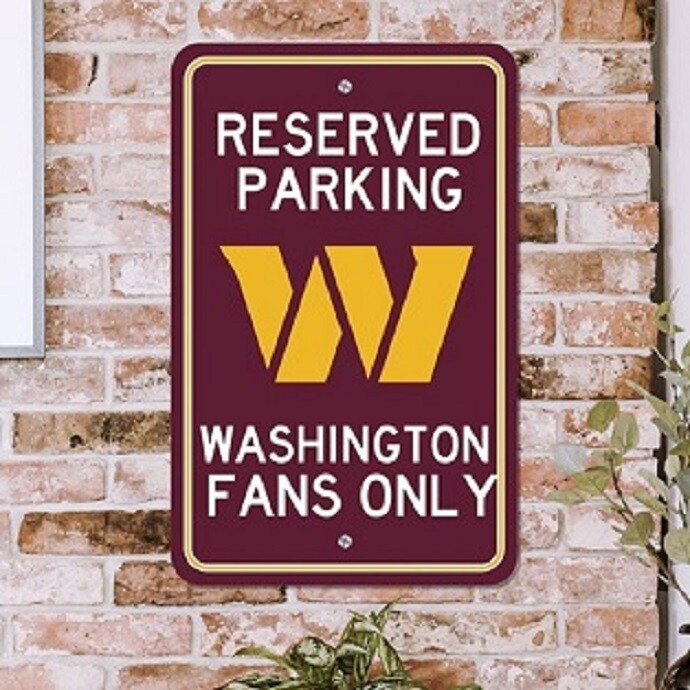 ​License Sports NFL Plastic Parking Signs Washington Commanders (Redskins)