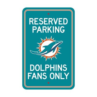 ​License Sports NFL Plastic Parking Signs Miami Dolphins