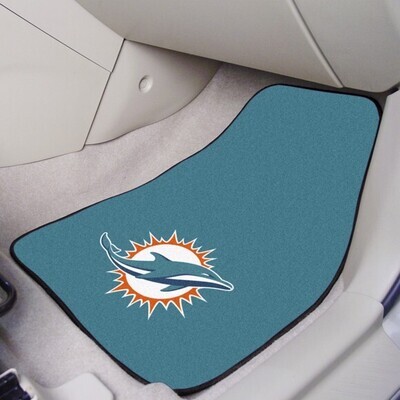 Carpet Car Mat Set - NFL Football Miami Dolphins