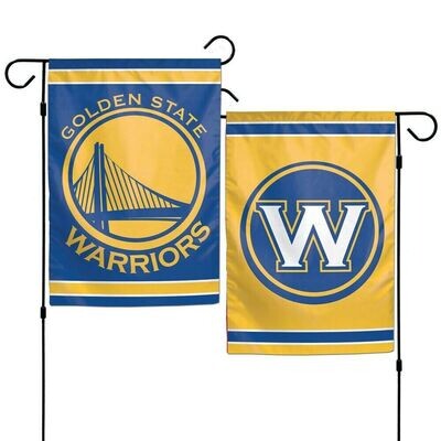 NBA San Francisco Golden State Warrors LOGO GARDEN FLAGS 2 SIDED 12.5" X 18"