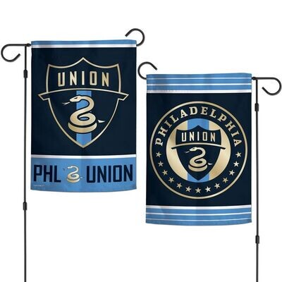 MLS Soccer Philadelphia Union FC LOGO GARDEN FLAGS 2 SIDED 12.5" X 18"