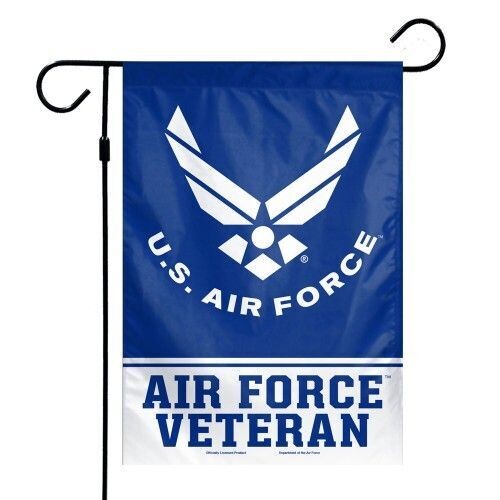 Air Force Veteran LOGO GARDEN FLAGS 2 SIDED 12.5" X 18"