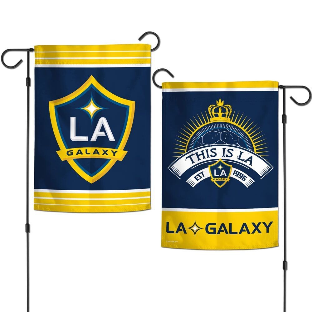 MLS Soccer Los Angeles Galaxy LOGO GARDEN FLAGS 2 SIDED 12.5" X 18"