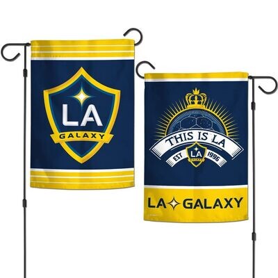MLS Soccer Los Angeles Galaxy  LOGO GARDEN FLAGS 2 SIDED 12.5" X 18"