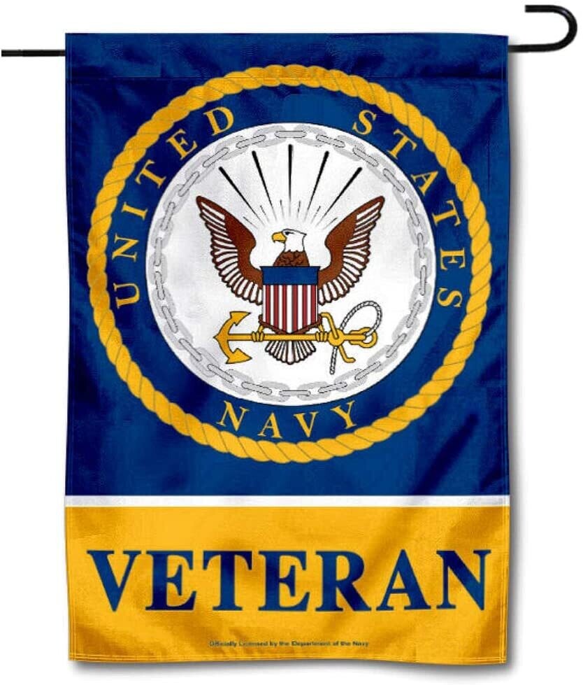 Veteran LOGO GARDEN FLAGS 2 SIDED 12.5" X 18"
