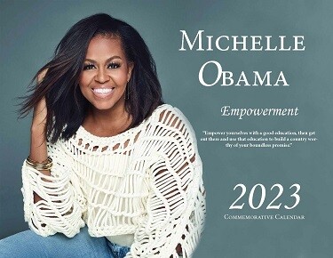 _Lot of 6 pcs 2023 The Obama Flip Commemorative Calendar. Michelle Obama. (Total Inspiration) 13 Months, 13 Photos ( Inc. Jan 2024).