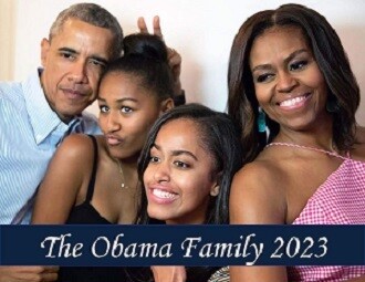 _Lot of 6 pcs 2023 The Obama Flip Commemorative Calendar. Family. (Total Inspiration) 13 Months, 13 Photos ( Inc. Jan 2024).