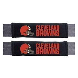 Seatbelt Seat Belt Pad - Pair ( Set ) NFL Cleveland Browns Football