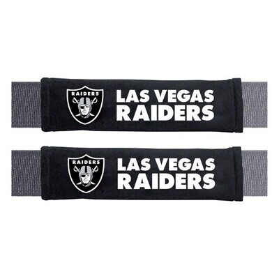 Seatbelt Seat Belt Pad - Pair ( Set ) NFL Las Vegas Raiders Football