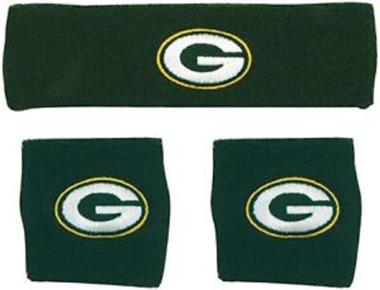 Elastic Headband 3-pack Set - Football NFL Green Bay Packers
