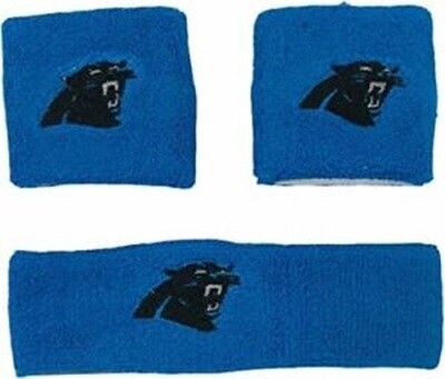 Elastic Headband 3-pack Set - Football NFL Carolina Panthers