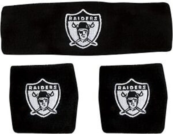 Elastic Headband 3-pack Set - Football NFL Las Vegas Raiders