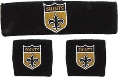 Elastic Headband 3-pack Set - Football NFL New Orleans Saints
