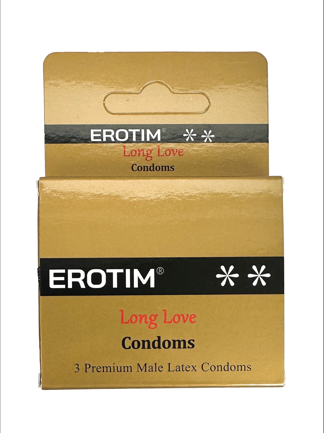 Long Love® Erotim® Condom Gold Packing - 1 Pack of 3 Condoms