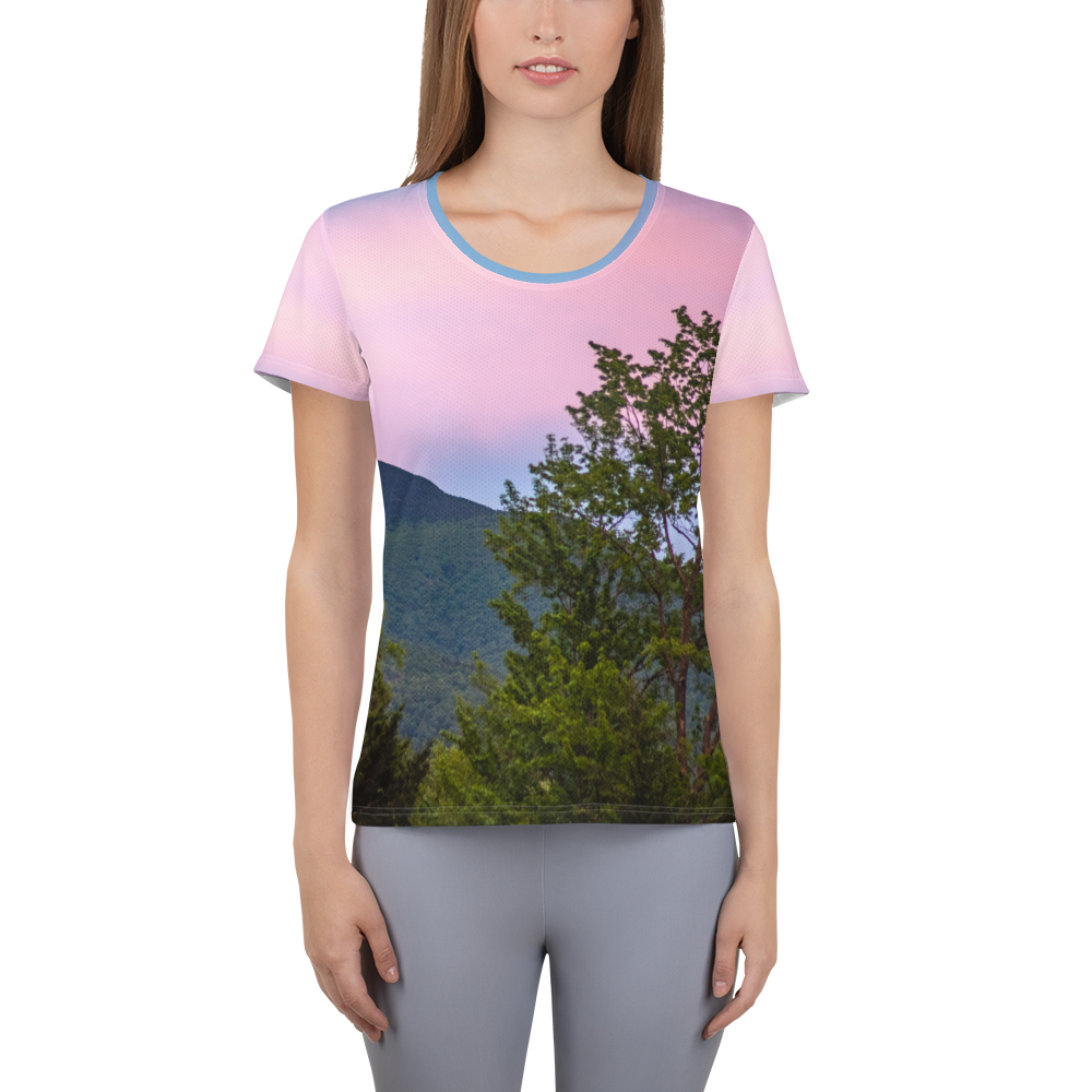 Summer Mountain - Athletic Tee, Size: XS