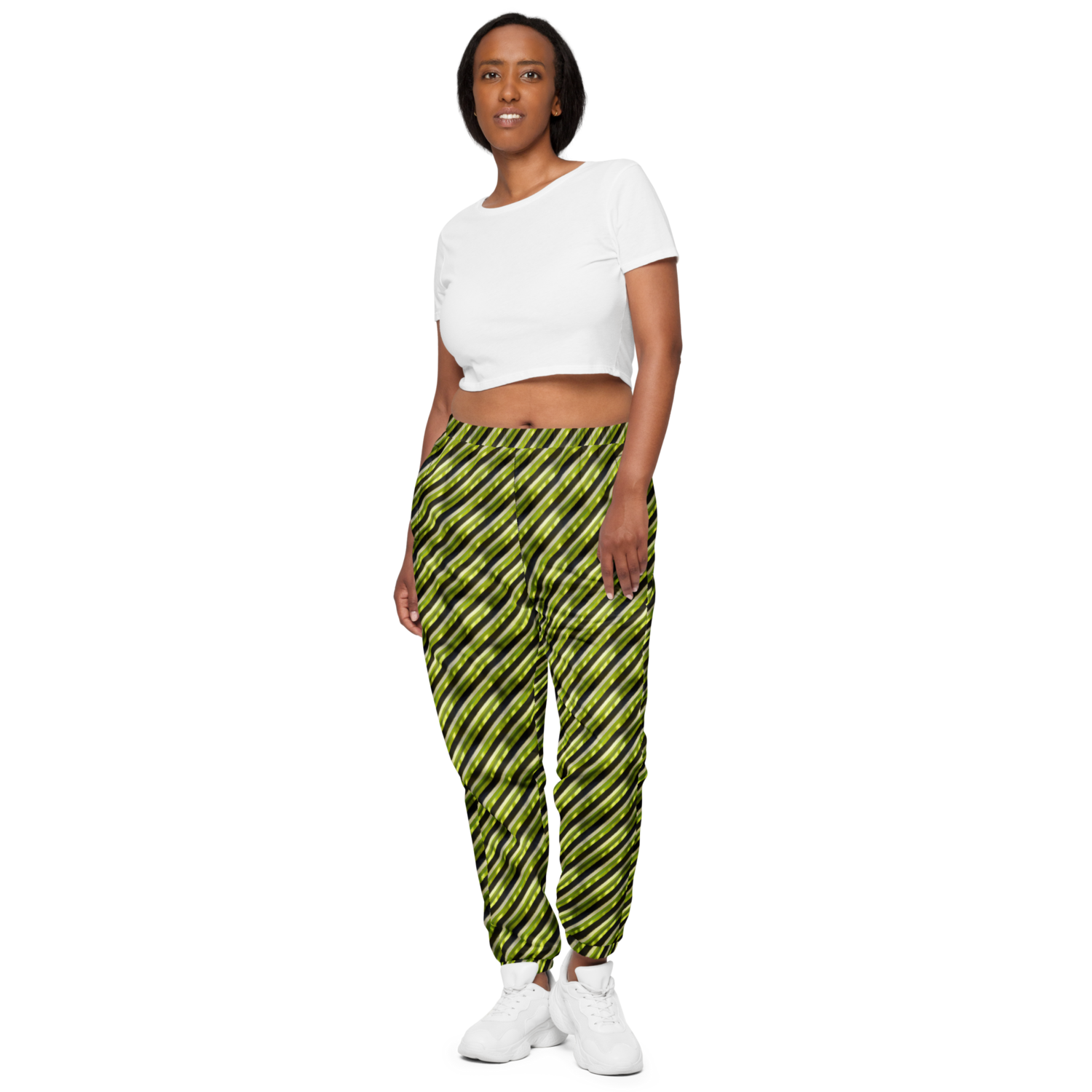 Chartreuse Stripes - Pants, Size: XS