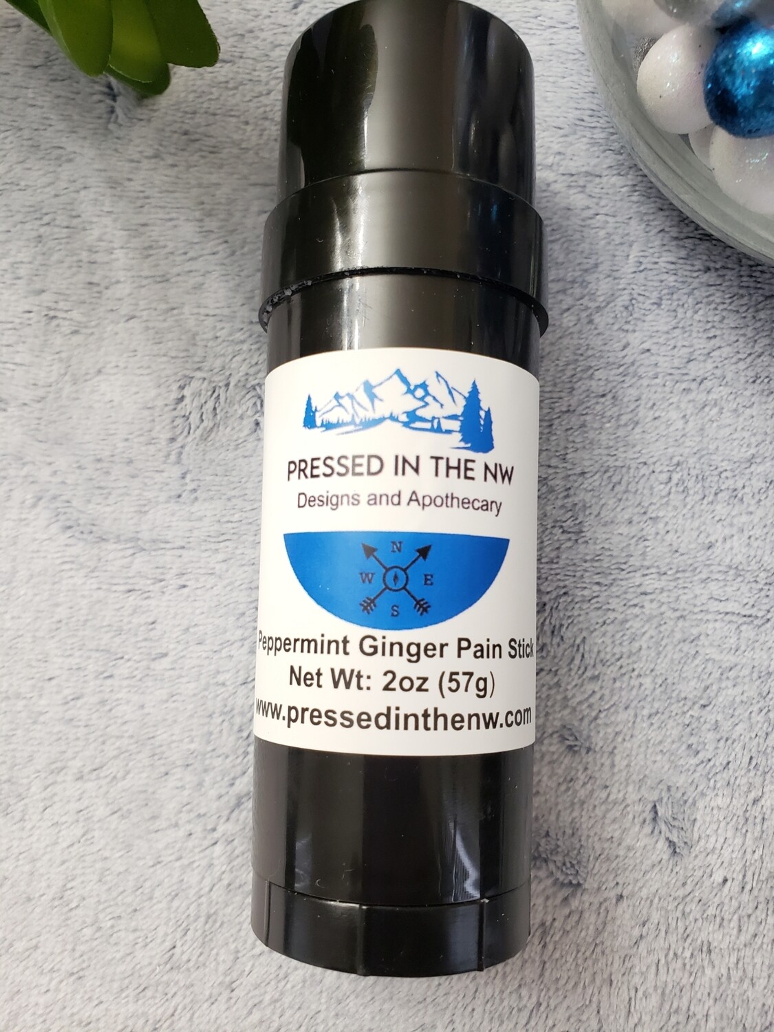 Peppermint Ginger Pain and Cracked Heel Stick