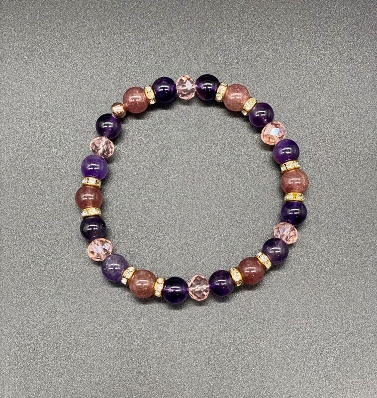 Amethyst &amp; Strawberry Quartz